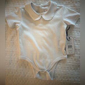 Classic Prep Scallop Collar Onsie 9-12M